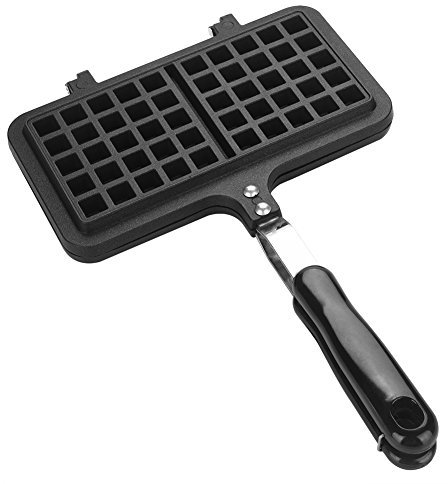 HAOHIZE Waffeleisen Gusseisen für Waffle Maker, Antihaftbeschichteter Aluminium Herd, Waffeleisen Doppelt, Mini Waffel Backform, Waffelmaker für Waffelform, Kuchenform