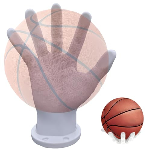 Supporto da Parete per Palloni - Supporto da Parete a Mano per Palline con 4 Viti, 4 Chiodi, Ultra Sicuro Stabile per Basket, Calcio, Pallavolo, Pallavolo, Golf E Palla da Tennis Ripiano （22 X 17cm）