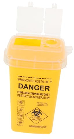 CLISPEED Desechos Punzantes con Caja de Almacenamiento Agujas y Objetos Cortantes Uso Color