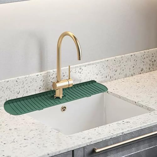 Sunporx Kitchen Sink Splash Guard Silicone 24-inch Faucet Drainage Drying Mat Washbasin Bathroom Accessories Small Tools Drainage Mat