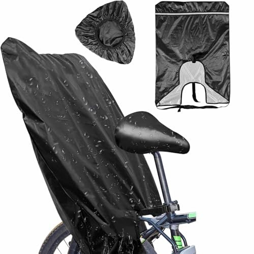 Zbssny Regenschutz für Fahrradkindersitz, Universal wasserdichte Abdeckung für Kinder Fahrrad Hinten mit Reflekorstreifen, Regenschutz Kinderfahrradsitz für Alle Sitze Geeignet