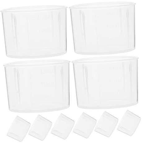 Zerodeko 10pcs 15ml Measuring Cups Plastic Liquid Beakers Pp Graduated Lab Medicine Kitchen Mixing Containers