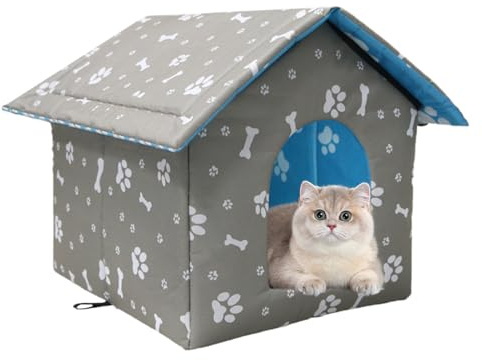 Pet Beds for Cats, Oxford Fabric Cat House, Warm Closed Sleeping Place for Kittens, Animal Shelter, Home, Indoor, Travel, Winter, Soothing Pet Accessories