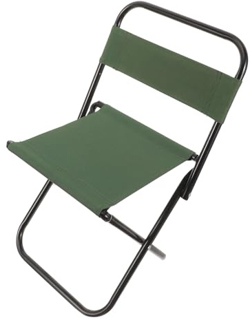 Cabilock Sedia Pieghevole da Campeggio Leggera e Resistente con Schienale Sgabello Portatile per Pesca Spiaggia e Seduta Ergonomica e Compatta Verde