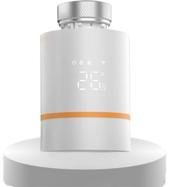 Violiica Valvola termostato intelligente per termosifone, con display regolabile, manopola girevole, controllo della temperatura, protezione antigelo e blocco bambini per riscaldamento domestico a