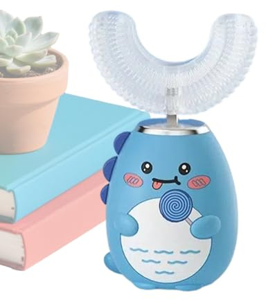 Spazzolino a U per Bambini Con 3 Modalità Elettriche e Timer per Bocca | Strumento Portatile di Pulizia Denti Per Ragazzi e Ragazze, Uso Quotidiano, in Viaggio, a Casa e Scuola