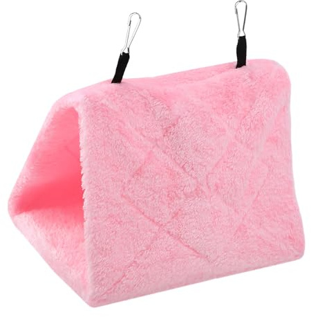 Accogliente Peluche Pappagallo Amaca Appesa Tenda a Gabbia per Uccelli, Letto Caldo Invernale, Giocattolo per Animali Domestici per Proprietari di Uccelli (M)