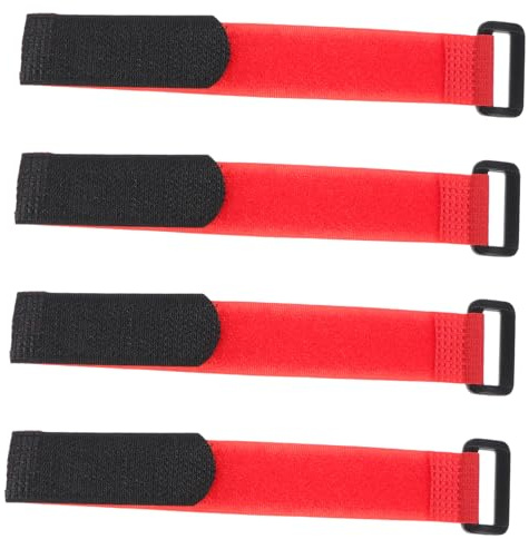 Happyyami Collari Antirumore per Galli 4 Pezzi, Fascia Collo Regolabile in Anello per Pollame, Collare Anti-canto Rosso per Allevamento e Fornitura Pollame