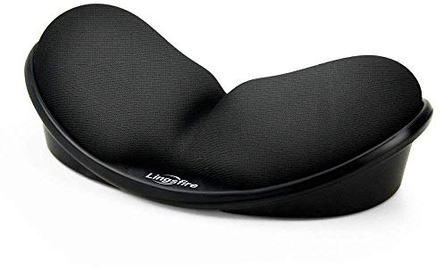 LINGSFIRE Memory Foam Mouse Wrist Rest Pad Anti-skid Mousepad Support Mat for Office Computer Laptop Mac - Durable Comfortable Lightweight Easy Typing Pain Relief (Black)