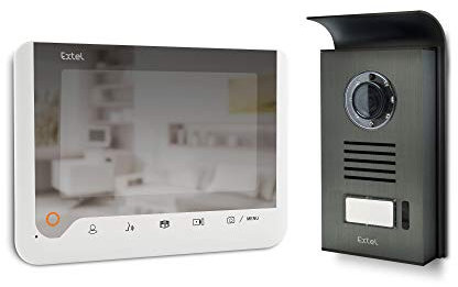 Extel - Visiophone 2 fils 7 avec mémoire de passage effet miroir et double commande Ice - Extel - 720306