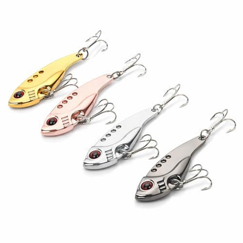 Lot de Leurres de Pêche Mouches de Pêche Appaîts Artificiels avec Crochets 8 # Accessoires Attrayant Poissons (Set de 4pcs)