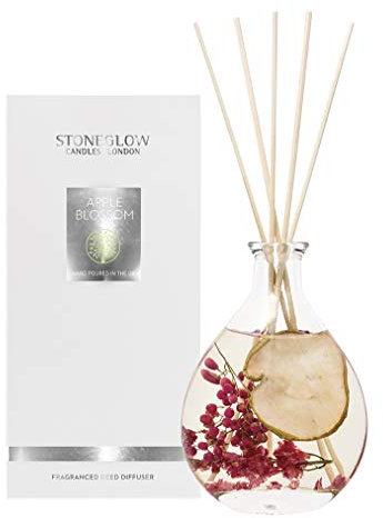 Stoneglow Nature's Gift Collection - Apple & Pear Blossom 180ml Scented Reed Diffuser - Pink