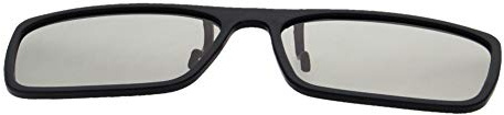 Othmro 3D Polarized Clip-on Glasses Black Plastic Frame Resin Lens Grey Color Lens for Cinema 1PCS