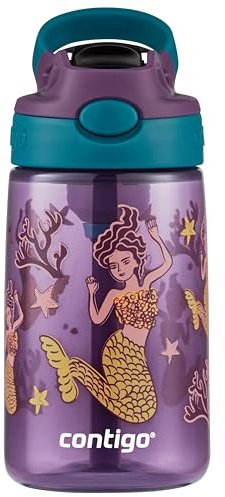 Contigo Easy Clean drickflaska för barn med lättrengjort Autospout-munstycke med sugrör, BPA-fri robust vattenflaska, 100% läcksäker, idealisk för förskolan, fritids, skolan och idrott, 420 ml