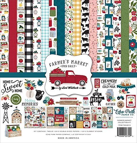Echo Park Paper Company Farmer's Market Collection Kit Paper, Multi , 12-x-12-Inch