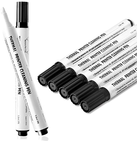Thermal Printer Cleaning Pen,Printer Printhead Cleaning Pen for Card Printer,Label Bar Code Printer Cleaning Pen, IPA Reuse Clean Pen Card Printer Cleaning Kit (10PCS)