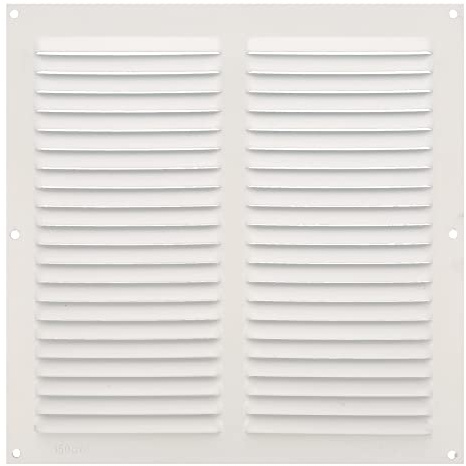 Amig - Griglia Quadrata in Alluminio | Griglie di Ventilazione per Sfiato d'Aria | Ideale per Soffitto Cucina e Bagno | Misure: 250 X 250 MM | Colore: Bianco