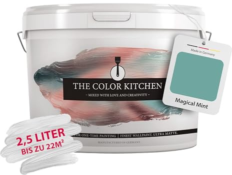 Livingwalls Wall Paint The Color Kitchen – Green TCK3008 – 2,5 L – high opacity, matte, low-odor – interior paint, scrub-resistant
