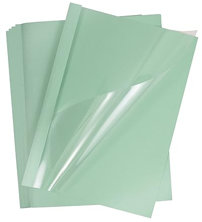 PATIKIL Cubierta de encuadernación térmica de 0.12 pulgadas, 20 piezas de polietileno de 9 a 18 hojas, carpeta protectora de archivos de papel de presentación con pegamento termofusible para trabajo