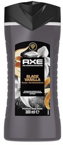 Axe Fine Fragrance Collection Premium Gel doccia Black Vanilla per 12 ore di freschezza duratura dona un profumo spettacolare sotto la doccia da 300 ml