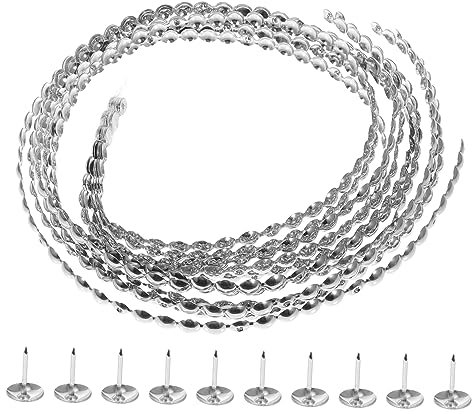 JECOMPRIS 6 Stück Polsternagelleisten aus Eisen Leichte und Einfach zu Verwendende Möbelnagelleisten in Silber für Sofa und Kopfteil Dekorative Ziernägel mit Künstlerischem Design