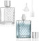 VOSSOT 2 atomizadores de perfume rellenables de 100 ml, botella pulverizadora de cristal portátil para perfume, vaporizador vacío, para mujer y hombre, botella de perfume con pipetas, embudo para