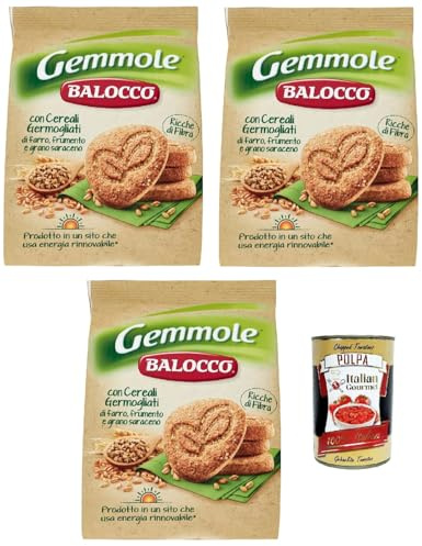 Italian Gourmet Bundle Cerealien Kekse 3x 700g + Italian Gourmet Polpa Gratis – Italienische knusprige Frühstückskekse mit gekeimten Cerealien, Dinkel, Weizen & Buchweizen, ballaststoffreiche