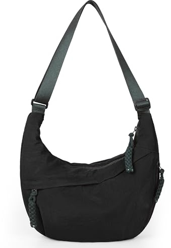 GSenhui Crescent Half Moon Bag - Nylon Dumpling Sling Crossbody Bag for Women - Multi Pockets - Travel Bag