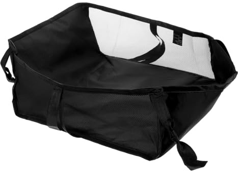 Toyvian Cesta de almacenamiento universal para cochecito, organizador de malla debajo del cochecito, bolsa colgante con marco inferior, fácil de instalar, soporte de carga ligero