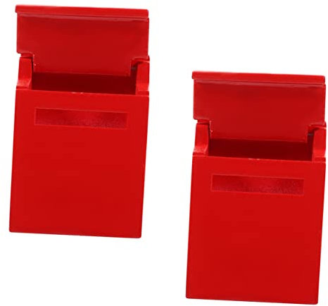 BESTonZON 2 Pièces Modèle De Boîte Aux Lettres Jouets Poster Miniatures Décor Boîtes Aux Lettres Maison Boites Aux Lettres Trousse Mini Ornement De Boîte Aux Lettres Rouge en Bois