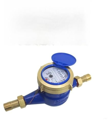 Wasserzähler, Wasserzähler Kaltwasserzähler Metall 15mm Wasserdurchflussmesser Mit Armaturen Garten(All bronze)