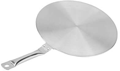 CHICAMPERA 1 pièce Plaque de Diffusion de Chaleur Acier Inoxydable pour Cuisinière à Induction Adaptateur Thermique Compatible avec Cuisinières à Gaz et Électriques pour Ustensiles Fonte