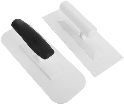 Housoutil 2piezas Unidades Llana De Enlucir Herramienta De Acabado Para Paredes Con Bordes Planos Para Revestimiento Uniforme y Texturas Artísticas Uso Domótico y Profesional Resistente y Fá