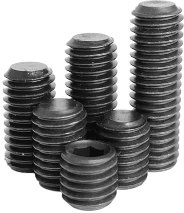 M4xP=0,5 M5xP=0,5 M6xP=0,5/0,75 M7xP=1 M8xP=1 M10xP=1,25 M12xP=1,5 Feingewinde, Gewindestift mit flacher Spitze, Innensechskant-Stellschrauben(M6xP0.75x6mm 50pcs)
