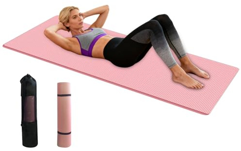 Esterilla De Ejercicios - 15 mm Antideslizante Accesorios para Gimnasio en Casa - Alfombrillas De Yoga Ligeras Y Gruesas Con Correa De Transporte - para Hombre Mujer Gimnasio Casa Pilates Estiramiento