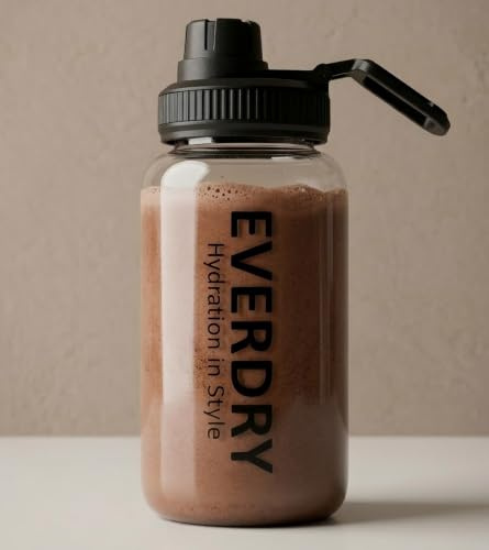 EVERDRY RAW Crystal 700ml | Botella de Agua de Vidrio Borosilicato Premium | Filtro de Acero Inox y Funda de Neopreno | Botella de Cristal Reutilizable Sin BPA para Té, Café e Infusiones
