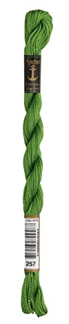 Anchor Perlgarn 5, 4585000-00257, Farbe:maisgrün, Stickgarne