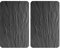 WENKO Protection plaque de cuisson, couvre plaque de cuisson en verre XL Ardoise, Lot de 2, verre trempé, 40x52 cm, gris