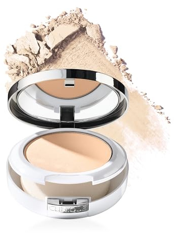 Clinique Beyond Perfecting Powder Lightweight Full Coverage Foundation + Concealer For Dry Combination to Oily Skin Types, Breeze, 0.51 Ounce