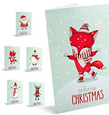 UNICEF Weihnachtskarten, 10 Stück, Wintertiere