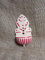 Acquasantiera in ceramica cracklè bianca e rossa