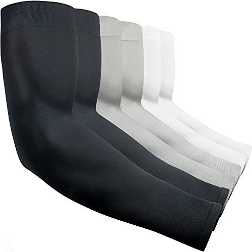 beister 6 Paires Manchon de Bras Homme & Femme, Anti-UV Protection UPF 50+ Manche Bras Cooling Antidérapants Manchette Gaming, Manchons Sport Compression Arm Sleeves pour Cyclisme,Running,etc.