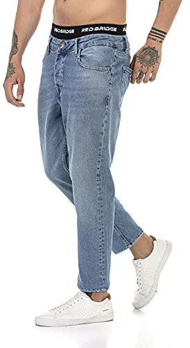 RED BRIDGE Vaqueros para Hombre Jeans Denim Pants Estilo Boyfriend Azul W33L30