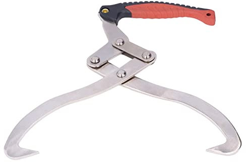 Fishawk Log Lifting Tongs, 12'' Log Skidding Tongs with Non Slip Handle, Heavy Duty Lumber Grapple Timber Claw Hook for Timber Grabber Wood Handling Dragging Carrying Tool