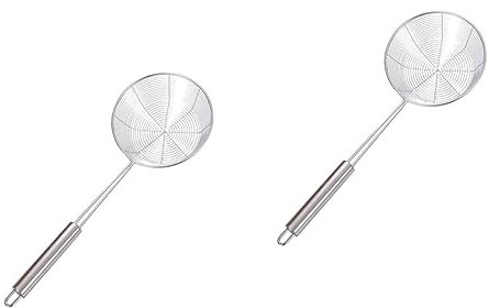 BESTonZON 2pièces Acier Inoxydable Passoire à Noodles Outil De Cuisine Pratique Pour Éviter Les Éclaboussures Huile Lors Préparation De Vos Plats Préférés