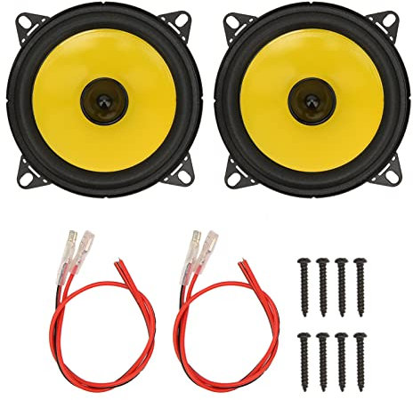 Cuifati 2Pcs Car Loudspeaker Coaxial Speaker Full Range 4in 300W for Audio System Modification