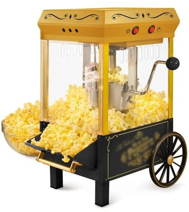 WAOCEO Popcorn machine 2.5-Ounce Kettle Popcorn Maker Black Commercial Popper Machine Automatic Popcorn maker