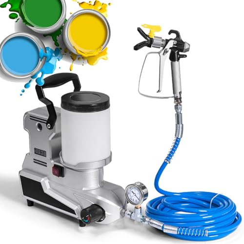 HENGCMM 220V Spruzzatore Professionale Airless, 1600 W, Airless Spruzzatore 2,5 L/MIN Pistola a spruzzo per Vernice Strumento di verniciatura Multiuso Attrezzatura per Il miglioramento della casa