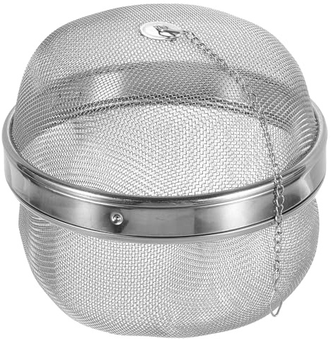 sourcing map Tea Infuser Filter, Stainless Steel Tea Strainer, Loose Tea Steeper, Tea Ball with Chain for Loose Leaf Tea, Extra Large