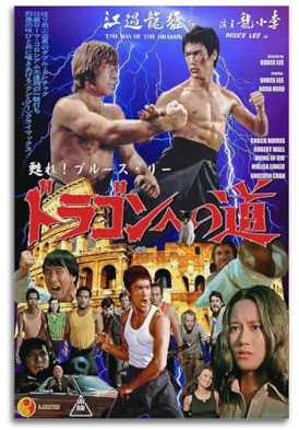 KSOXDAITIP Filmposter Bruce Lee Raptors Crossing The River, dekoratives Gemälde, Leinwand, Wandposter und Kunstdruck, moderne Familienschlafzimmer-Dekoration, Poster, 60 x 90 cm